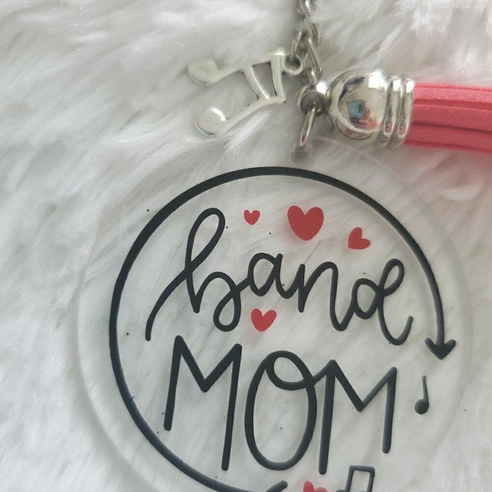 Band Mom Keychain, Band Dad Keychain, Music Note Keychain - Picture 10 of 15